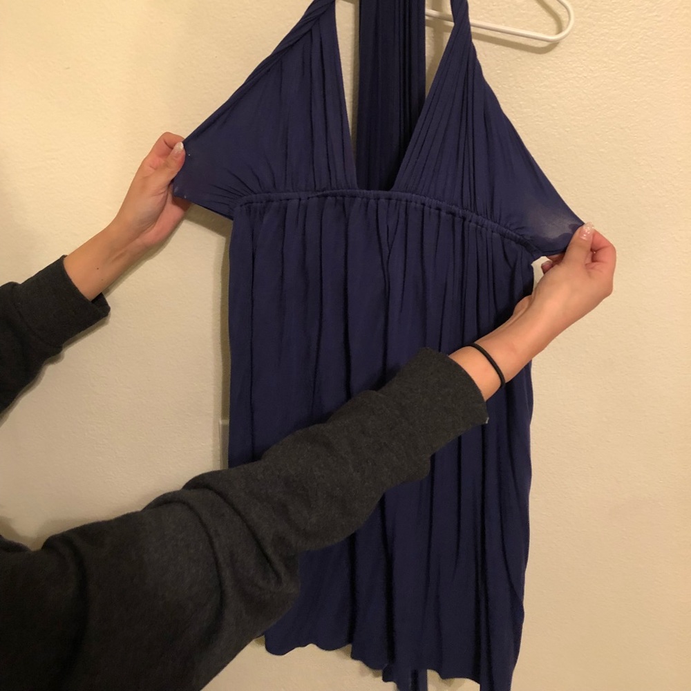 Summer dress with long drape tie